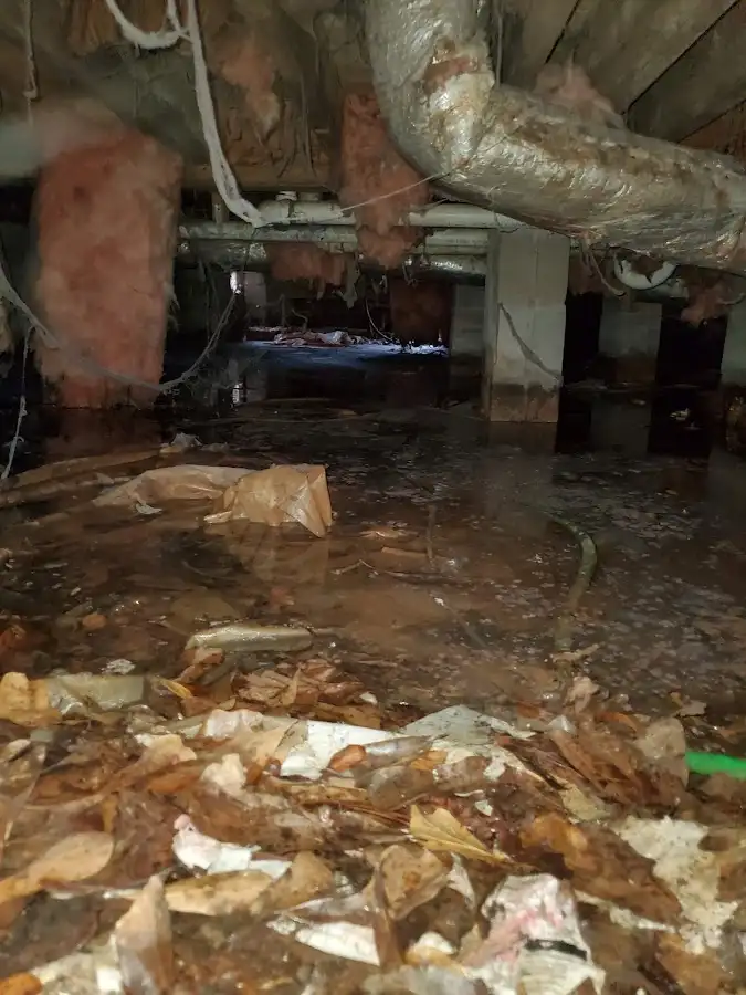 Crawl space flood assessment for Commercial Water Damage Restoration in Elkhart
